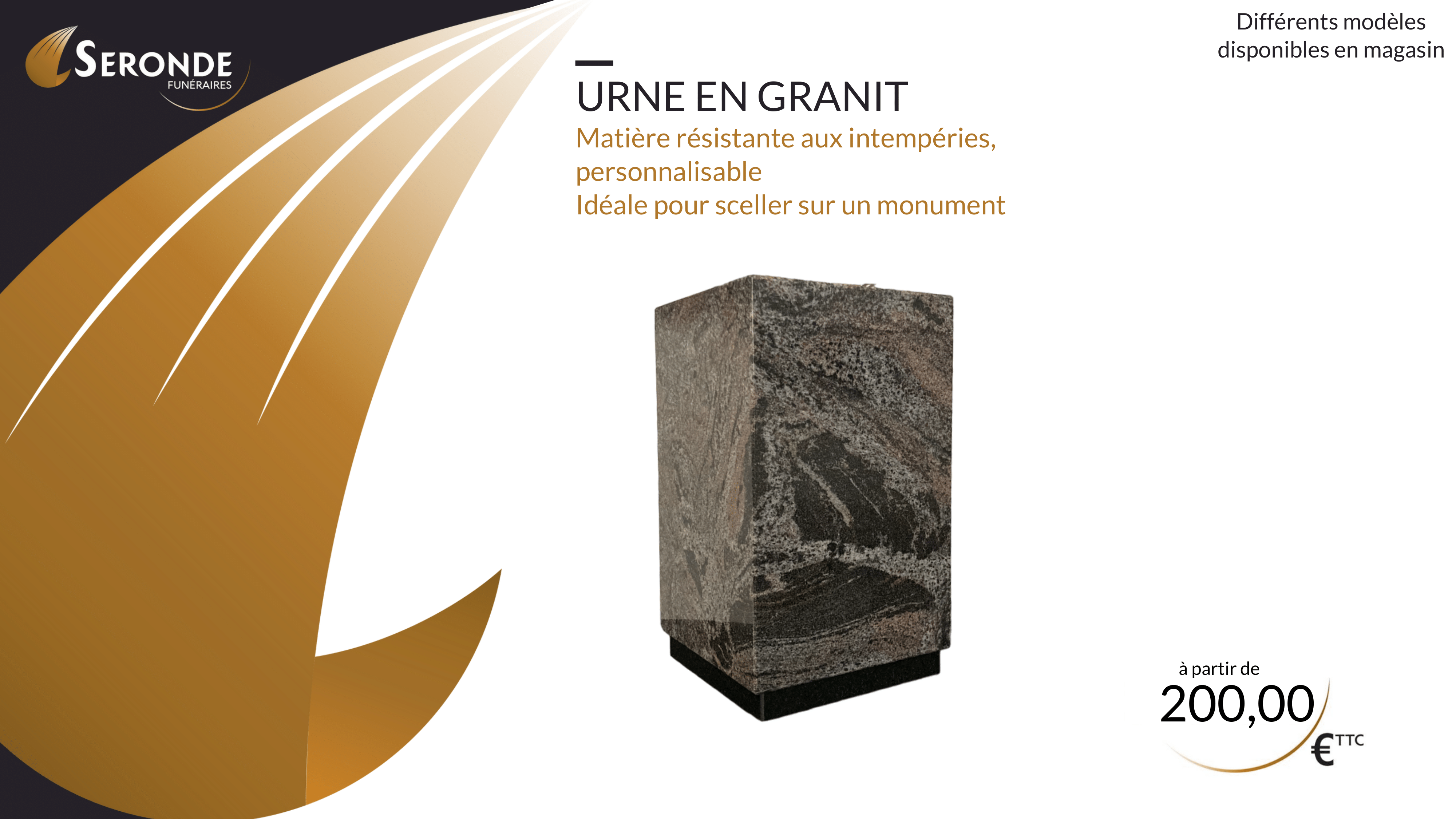 Urne en granit