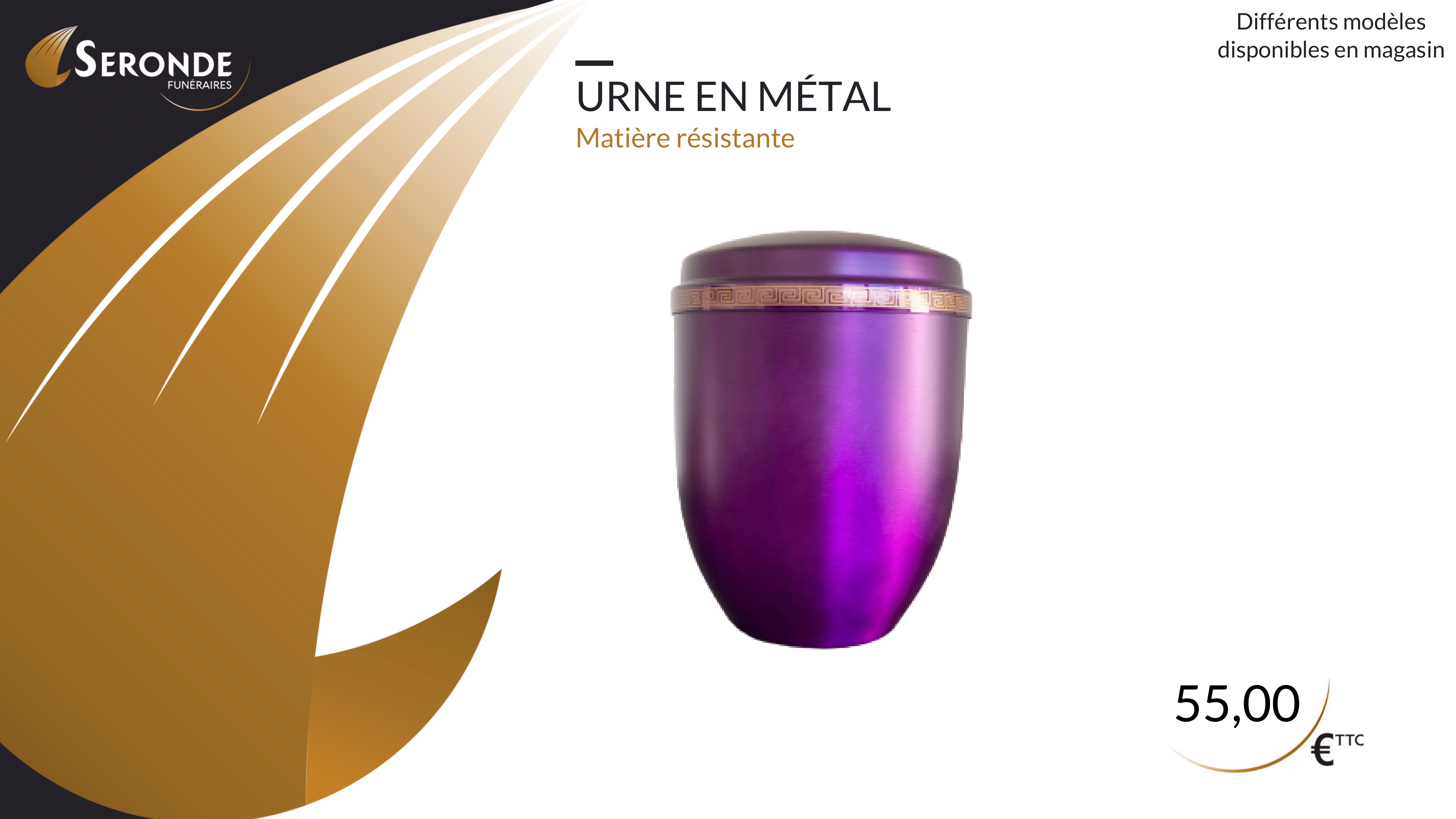 Urne en métal